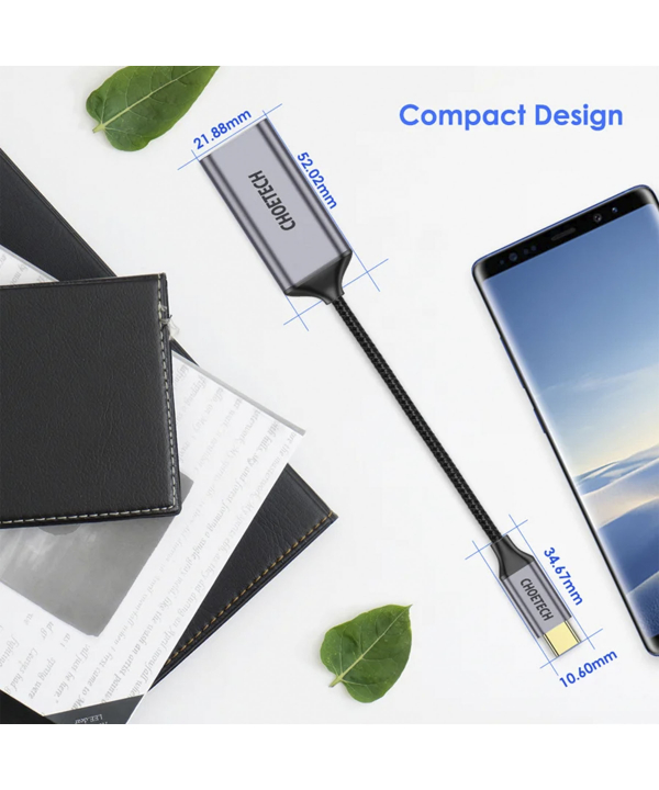 هاب 1 پورت USB-C به DP adapter چویتک Choetech مدل HUB-H11