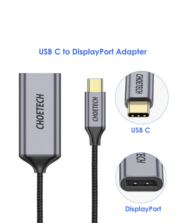 هاب 1 پورت USB-C به DP adapter چویتک Choetech مدل HUB-H11