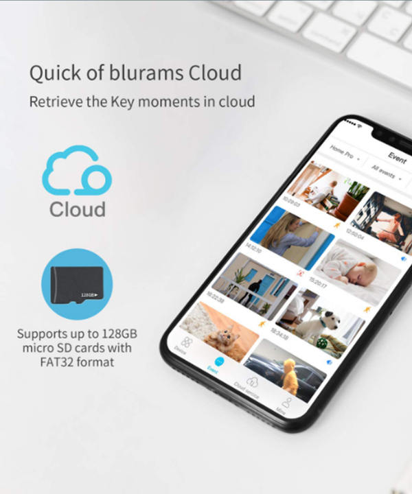 دوربین بی‌‌سیم هوشمند 3 مگاپیکسل بلورمز Blurams مدل Dome Lite 2 A31 3MP