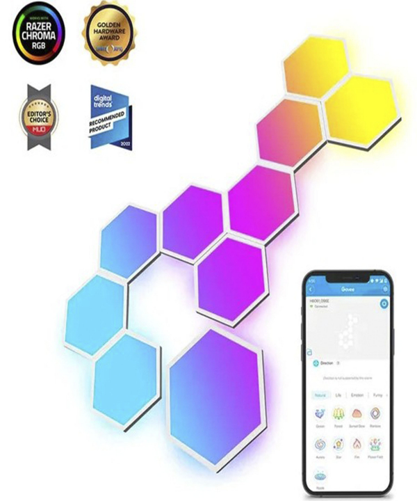 پنل روشنایی هوشمند گووی Govee مدل Glide Hexa Light Panels H6061