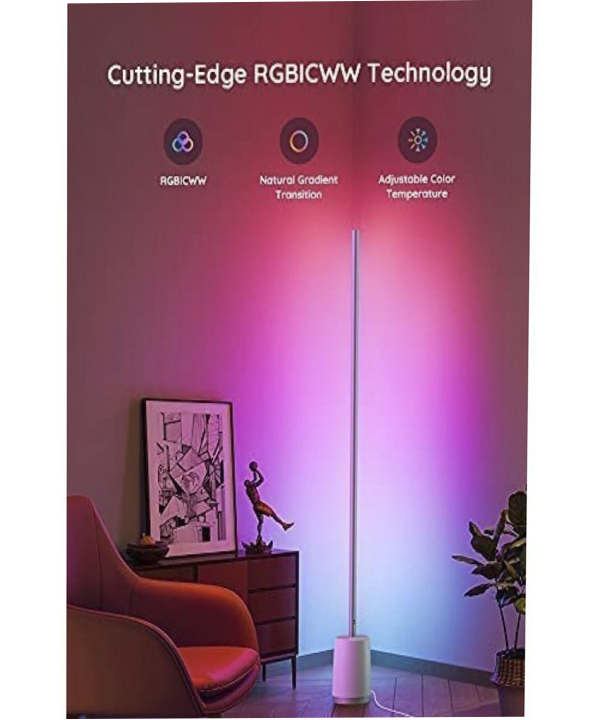پنل روشنایی هوشمند گووی Govee مدل Lyra RGBICWW Corner Floor Lamp H6072