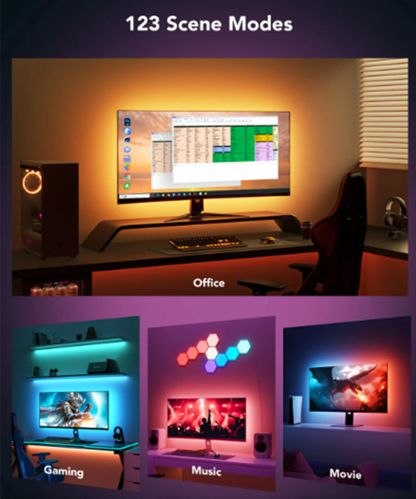 ریسه هوشمند مانیتور 27-34 اینچ گووی Govee مدل Gaming Light Strip G1 H6609