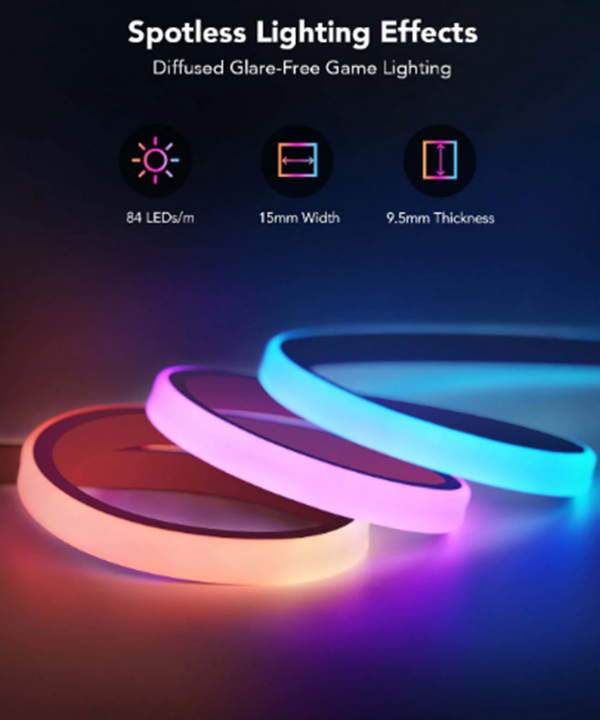 ریسه هوشمند نئون فلکسی قابل برش گووی Govee مدل RGBIC LED Neon Rope H61C3