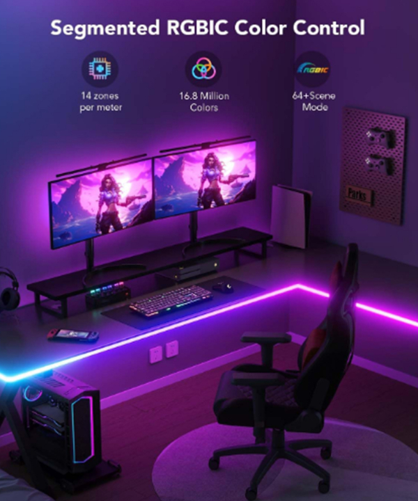 ریسه هوشمند نئون فلکسی قابل برش گووی Govee مدل RGBIC LED Neon Rope H61C3