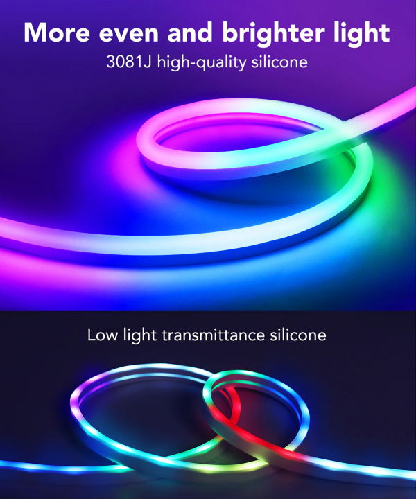 ریسه هوشمند نئون فلکسی گووی Govee مدل RGBIC LED Neon Rope Lights H61A0