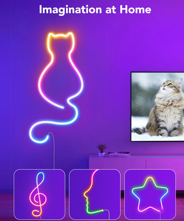 ریسه هوشمند نئون فلکسی گووی Govee مدل RGBIC LED Neon Rope Lights H61A0