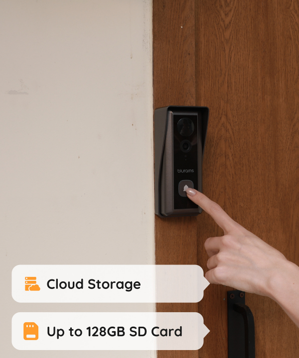 زنگ ویدیویی هوشمند بی‌سیم 2K بلورمز Blurams مدل Doorbell D10C