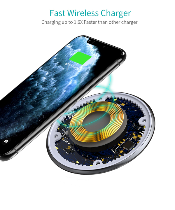 شارژر بی‌سیم شارژ سریع 15 وات به همراه آداپتور چویتک Choetech مدل T559-F