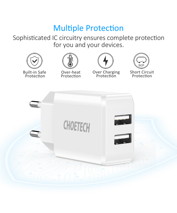 شارژر دیواری سریع 10 وات چویتک Choetech مدل C0030