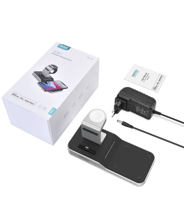 استند شارژر سریع بی‌سیم 4 در 1 چویتک Choetech مدل T316