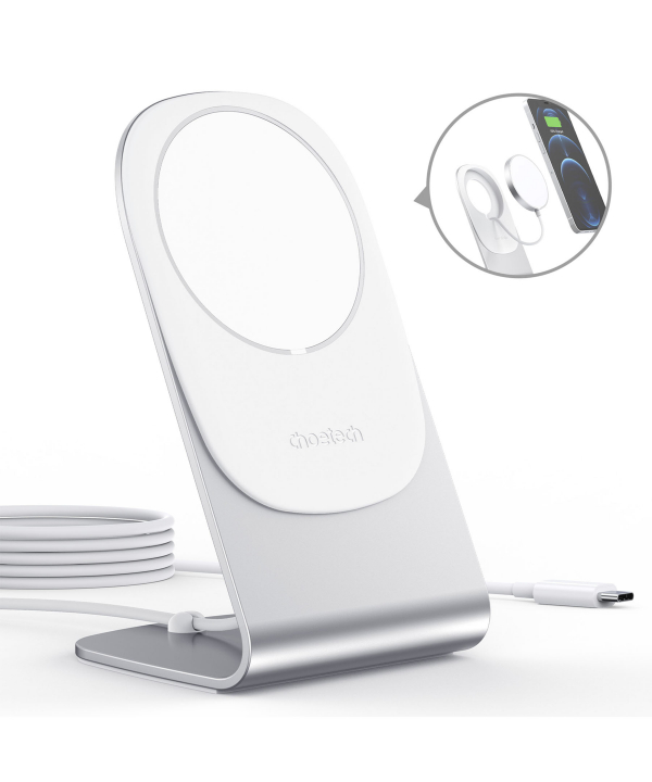 پایه شارژر بی‌سیم Magsafe شارژ سریع 15 وات چویتک Choetech مدل T517+H047