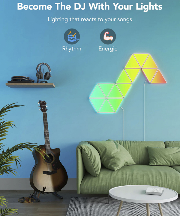 پنل روشنایی هوشمند 10 عددی گووی Govee مدل Glide Triangle Light Panels H6067