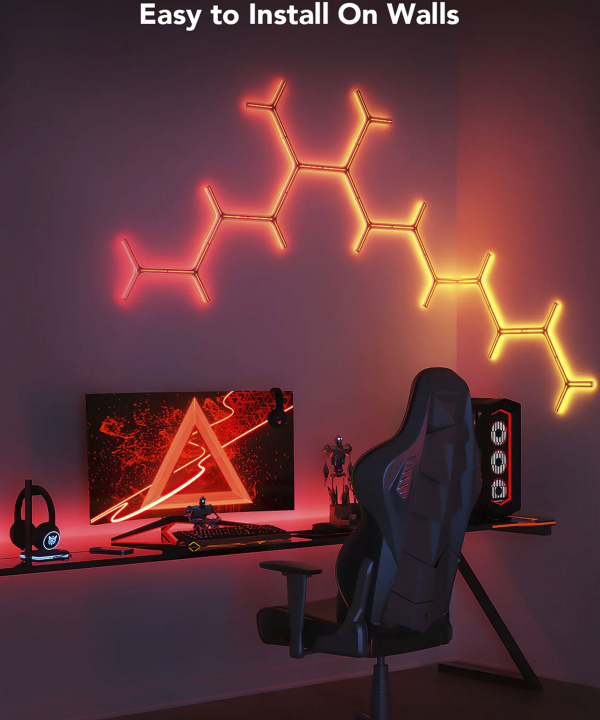 پنل روشنایی هوشمند 7 عددی گووی Govee مدل Glide RGBIC Y Lights H6065