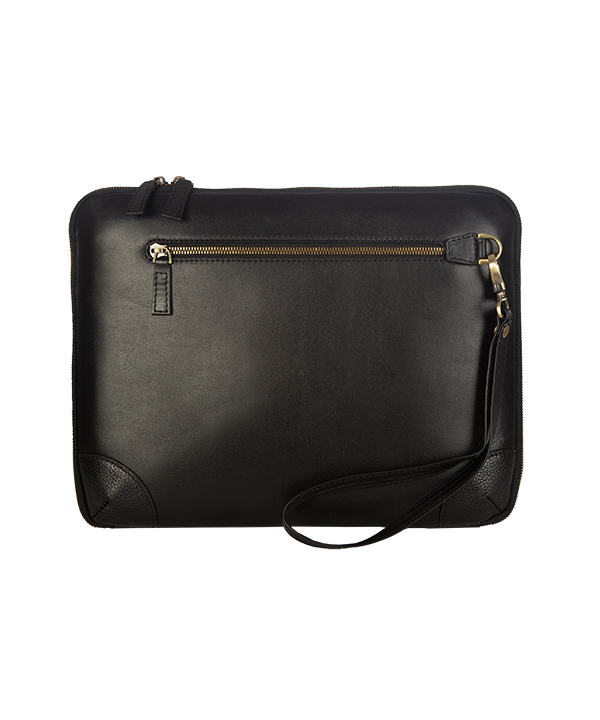 کیف اداری مشکی بند دار مارال چرم Maral Leather مدل نیکان