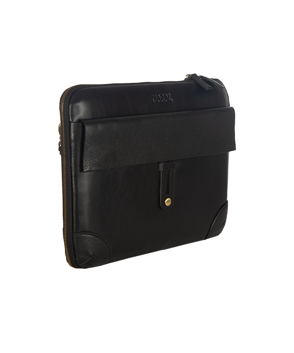 کیف اداری مشکی بند دار مارال چرم Maral Leather مدل نیکان