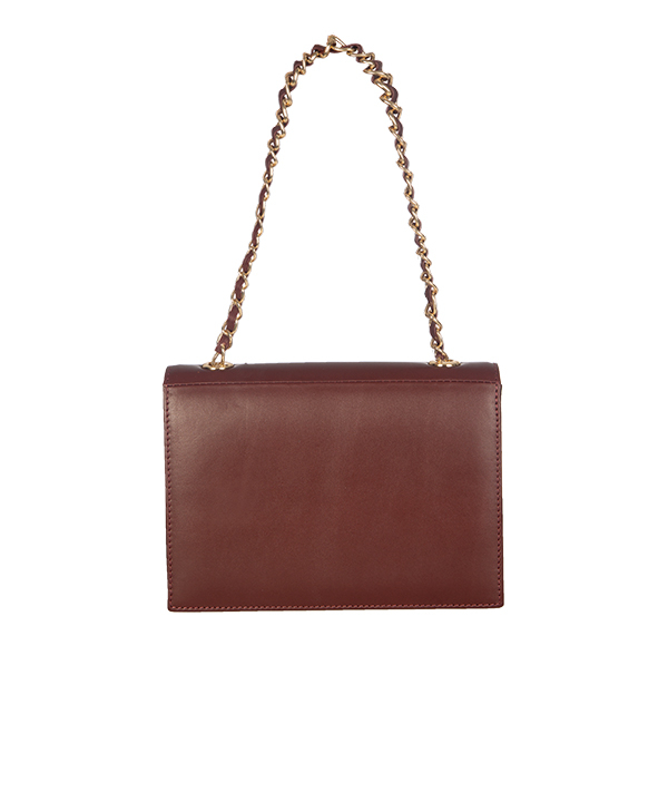 کیف چرم زرشکی زنانه چرم مارال Maral Leather مدل آماتیس