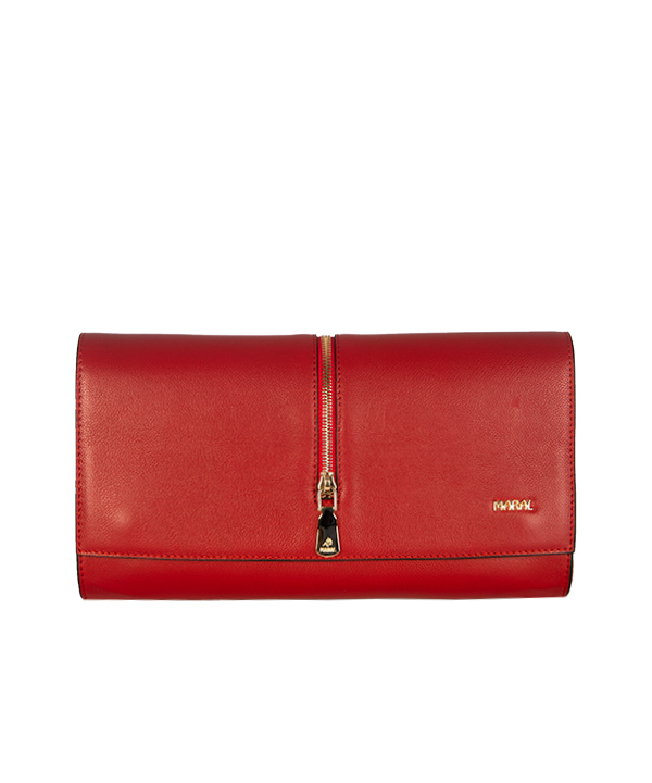 کیف مجلسی زنانه چرم مارال Maral Leather مدل هاله - قرمز با چرم طبیعی گاو