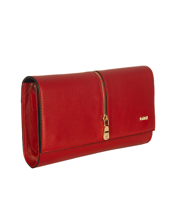 کیف مجلسی زنانه چرم مارال Maral Leather مدل هاله - قرمز با چرم طبیعی گاو