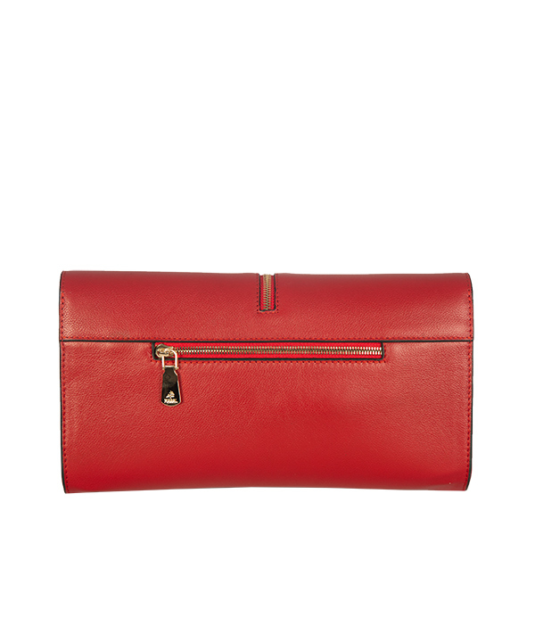 کیف مجلسی زنانه چرم مارال Maral Leather مدل هاله - قرمز با چرم طبیعی گاو