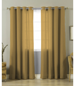 پرده پانچی کتان بافت دار ساتریکا Satrika ابعاد 2.80x140