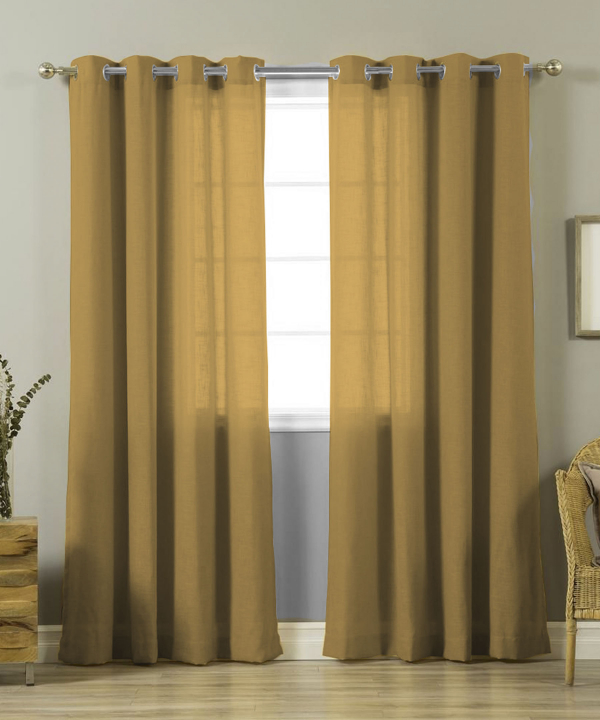 پرده پانچی کتان بافت دار ساتریکا Satrika ابعاد 2.80x140