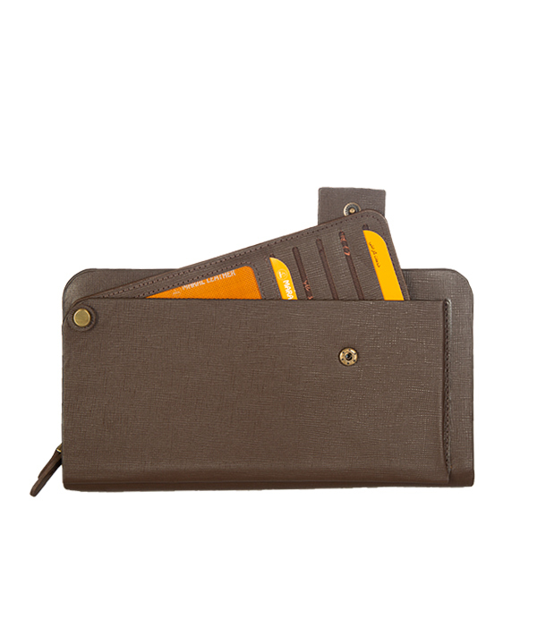 کیف پاسپورتی قهوه ای طرح سافیانو مارال چرم Maral Leather مدل زانیار