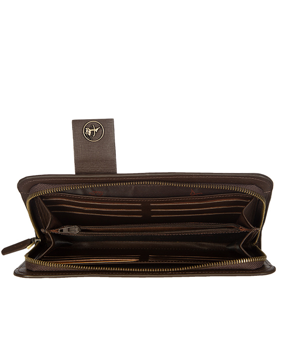 کیف پاسپورتی قهوه ای طرح سافیانو مارال چرم Maral Leather مدل زانیار