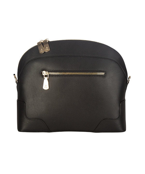 کیف دوشی زنانه چرم طبیعی مشکی مارال چرم Maral Leather مدل سون