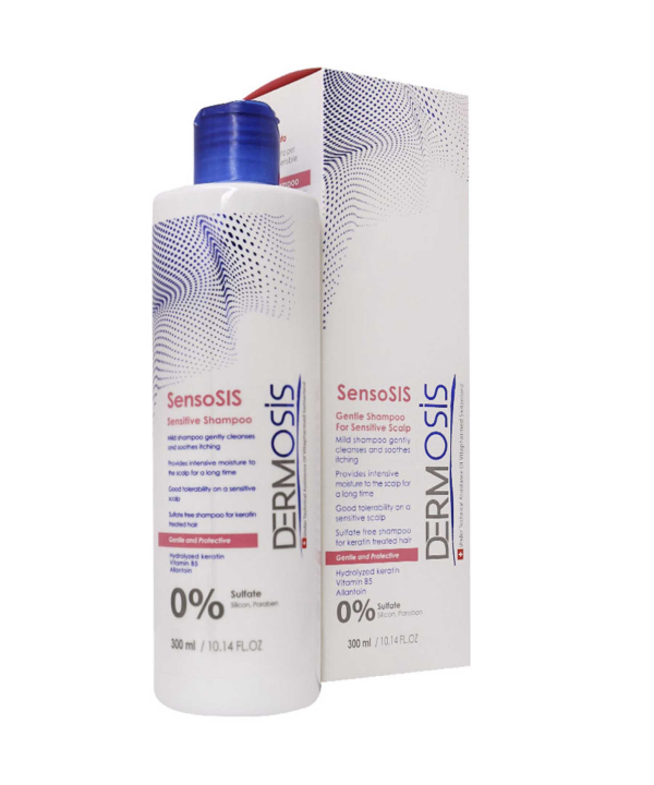 شامپو کراتین درموسیس Dermosis مناسب پوست سر حساس 300 میلی‌ لیتر