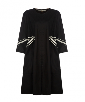 مانتو طرح دار آستین سه ربع سرژه Serge