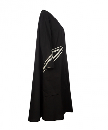 مانتو طرح دار آستین سه ربع سرژه Serge