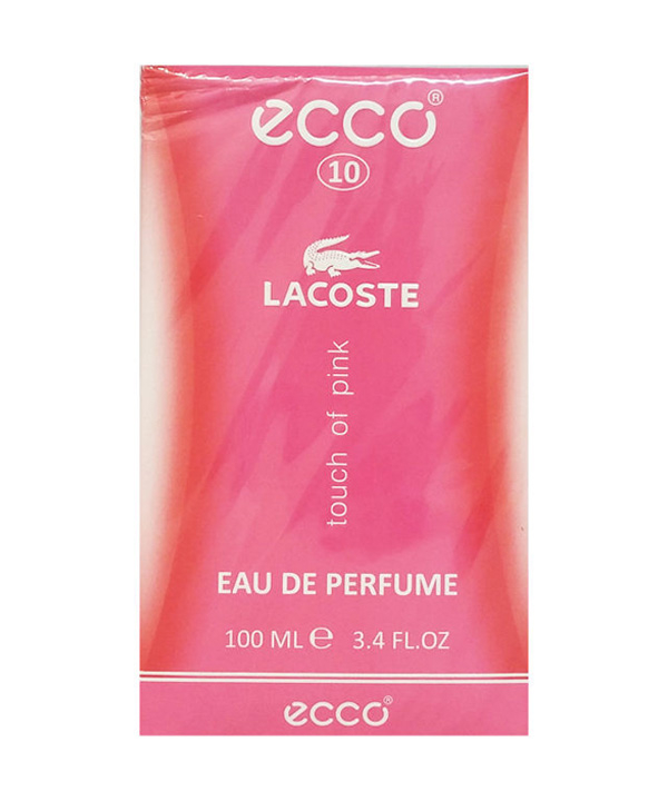 ادوپرفیوم شیرین زنانه اکو Ecco مدل Lacoste Touch Of Pink حجم 100 میلی لیتر