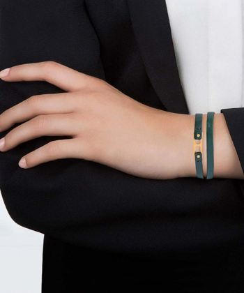 دستبند چرمی دو سر پین بزرگ کیا گالری Kia Gallery کد BM328