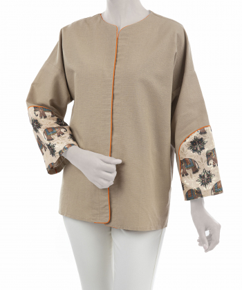 مانتو مجلسی کوتاه زنانه اورمزد مدل AH92