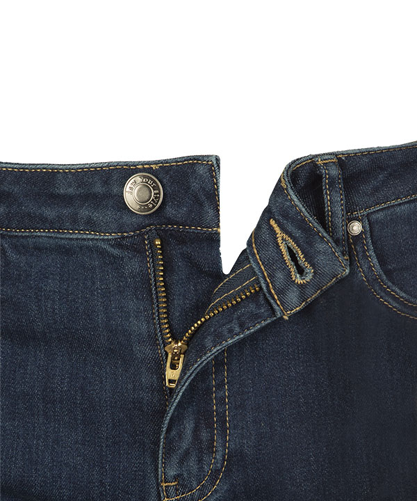 شلوار جین آبی زنانه دم پا گشاد ریش ریش جین وست Jeanswest