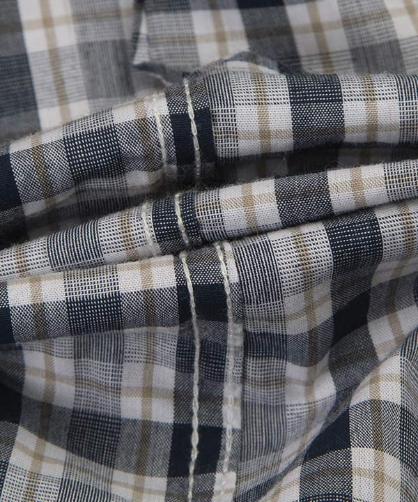 پیراهن مردانه چهارخانه سرمه ای جوتی جینز Jooti Jeans