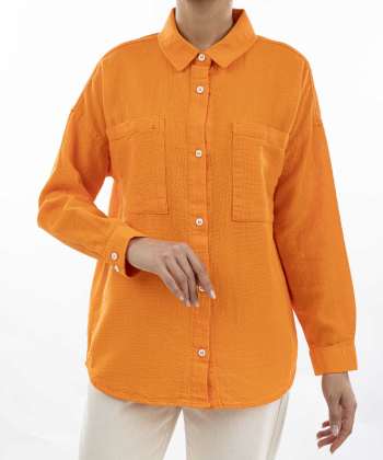 شومیز نخی آستین بلند زنانه برندس مدل K1011