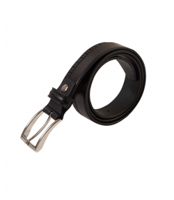 کمربند طرح دار مردانه مارال چرم Maral Leather کد 40 - مشکی
