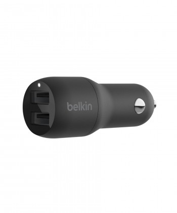1.	شارژر فندکی شارژ سریع ماشین دوتایی کابل شارژ سریع بلکین مدل CAB001bt1MBK طول 1متربه همراه USB-A مد