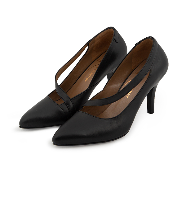 کفش زنانه مجلسی ساده پاشنه بلند چرم طبیعی مارال چرم Maral Leather مدل Valentino