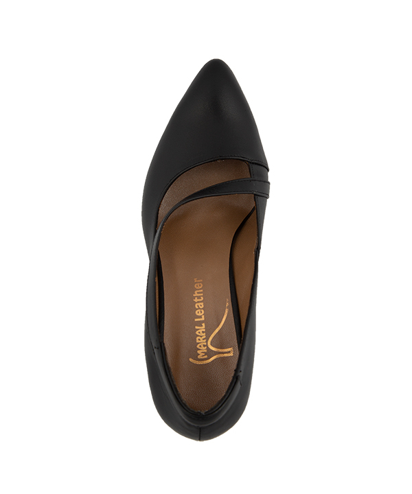 کفش زنانه مجلسی ساده پاشنه بلند چرم طبیعی مارال چرم Maral Leather مدل Valentino