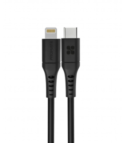 کابل USB-C به لایتنینگ شارژ سریع پرومیت مدل POWERLINK-120.BLACK به طول 1.2 متر