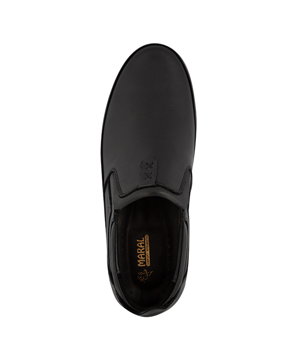 کفش اسپرت مردانه چرم طبیعی مشکی مارال چرم Maral Leather مدل New Force