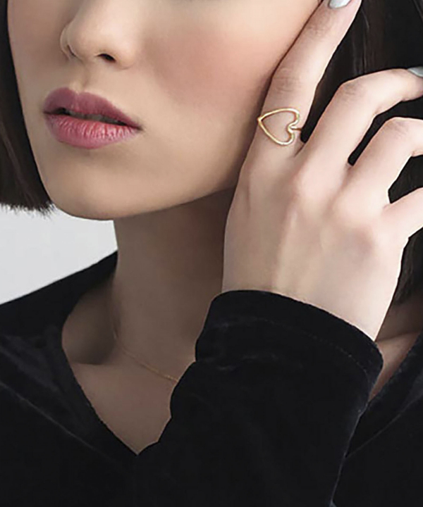 انگشتر قلب کشیده کیا گالری Kia Gallery کد RM469