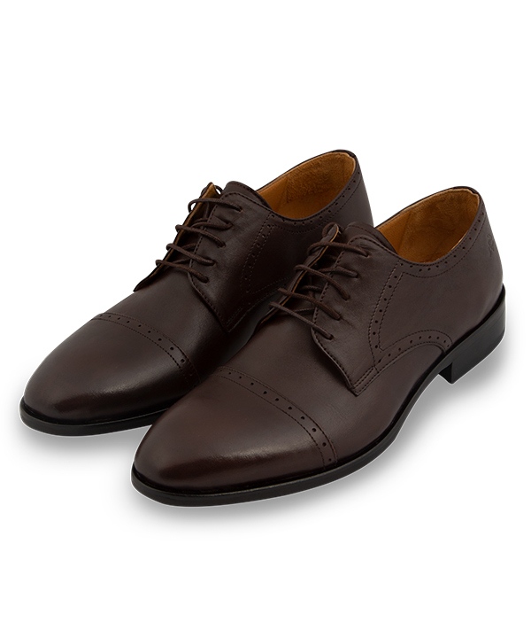 کفش مردانه رسمی بروژ بند دار مارال چرم Maral Leather مدل مونیخ