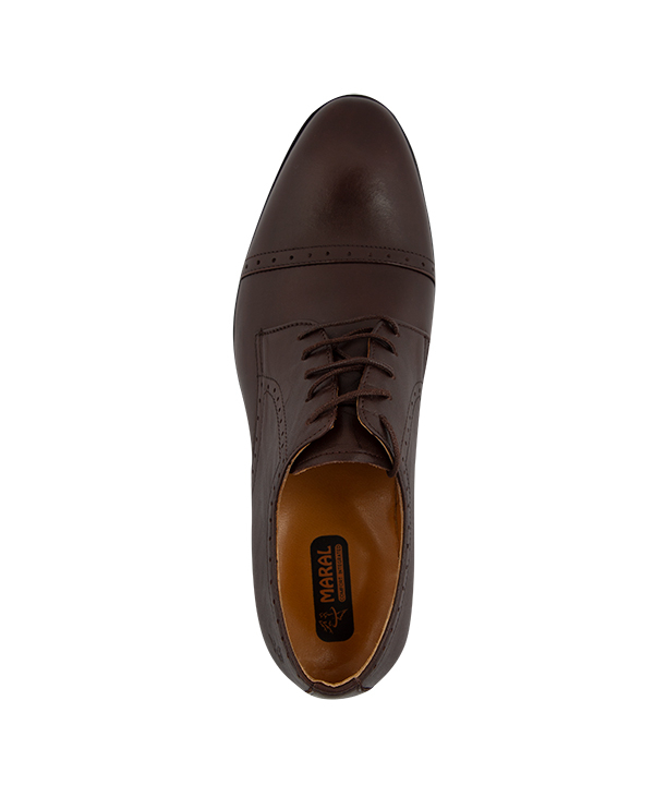 کفش مردانه رسمی بروژ بند دار مارال چرم Maral Leather مدل مونیخ
