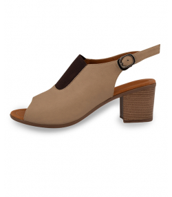 صندل زنانه پاشنه دار مارال چرم Maral Leather مدل Tinoos