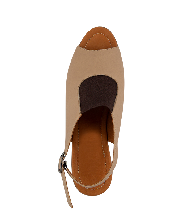 صندل زنانه پاشنه بلند بند دار مارال چرم Maral Leather مدل تینوس