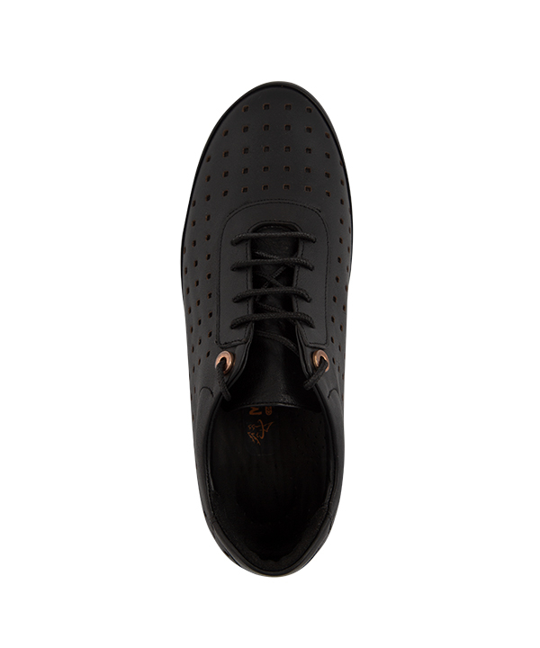 کفش زنانه اسپرت بندی سوراخ دار چرم طبیعی مارال چرم Maral Leather مدل مارتا