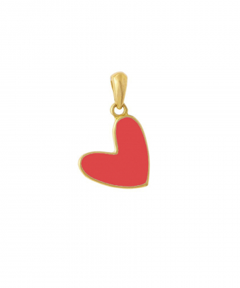 پلاک قلب نارنجی میو گلد Mio Gold کد N1661